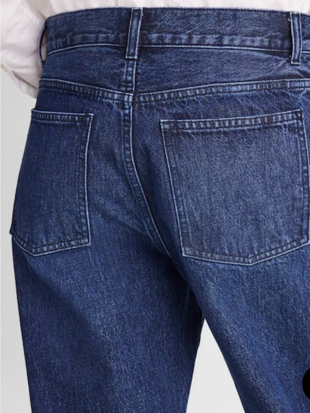 Madewell Pieced Barrel-Leg Jeans Rigid Cotton Blue Denim Mckinney Wash Sz.26 FLA